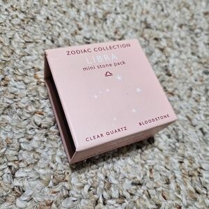 Libra Zodiac Stone Box Set, Clear Quartz & Bloodstone